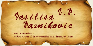 Vasilisa Masniković vizit kartica